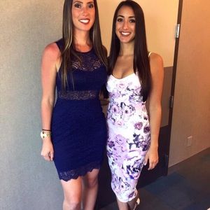 Floral tight midi dress